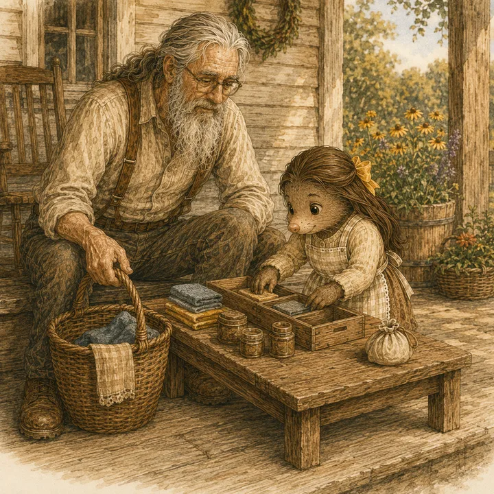 Relationship portrait of Grandpa Siebert + Alice Mole