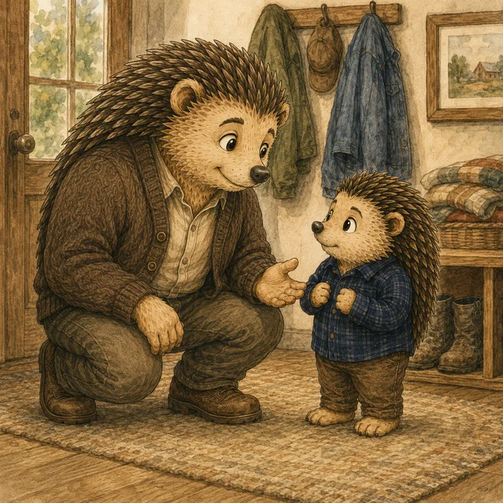 Relationship portrait of Garrett Hedgehog + Lex Hedgehog