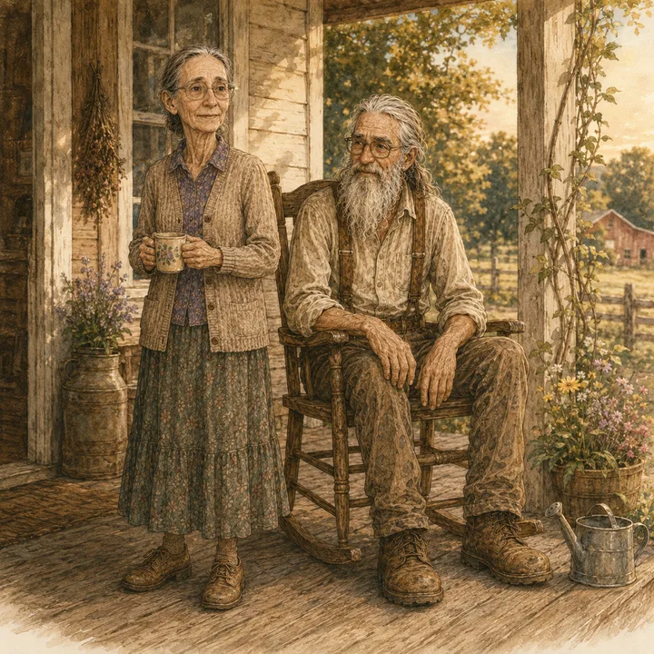 Relationship portrait of Grandma Siebert + Grandpa Siebert