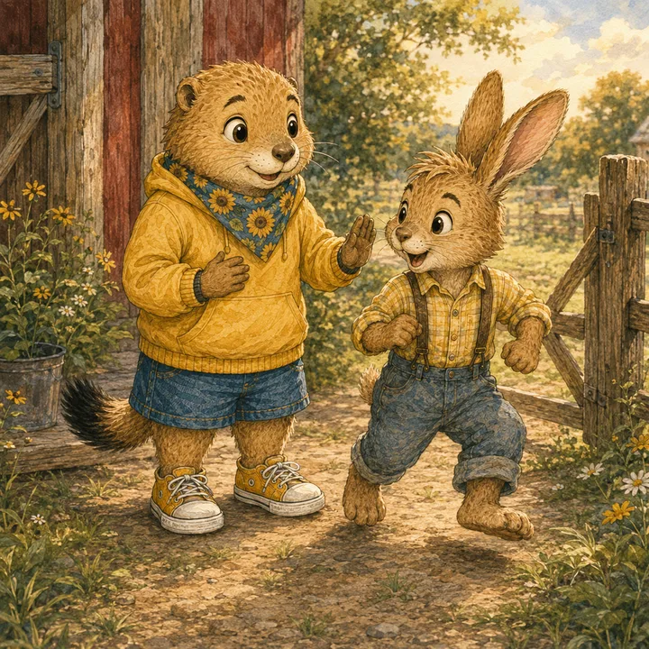 Relationship portrait of Haylee Prairie Dog + Brandon Rabbit