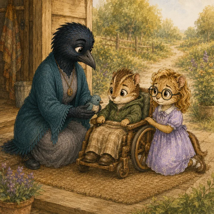 Relationship portrait of Skylin Crow + Kaydence Chipmunk + Asher Chipmunk